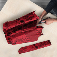 Papua New Guinea Heritage Motif Umbrella Red Version LT05 - Polynesian Pride