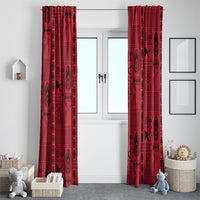 Papua New Guinea Heritage Motif Window Curtain Red Version LT05 - Polynesian Pride