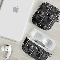 Papua New Guinea Heritage Motif AirPods Case Black Version LT05 - Polynesian Pride