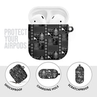 Papua New Guinea Heritage Motif AirPods Case Black Version LT05 - Polynesian Pride
