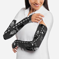 Papua New Guinea Heritage Motif Arm Sleeves Black Version LT05 - Polynesian Pride