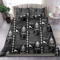 Papua New Guinea Heritage Motif Bedding Set Black Version LT05 - Polynesian Pride