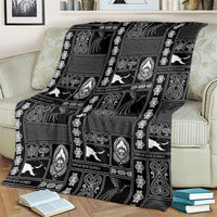 Papua New Guinea Heritage Motif Blanket Black Version LT05 - Polynesian Pride
