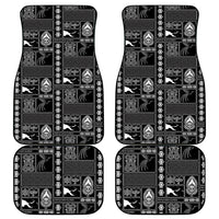 Papua New Guinea Heritage Motif Car Mats Black Version LT05 - Polynesian Pride