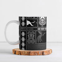 Papua New Guinea Heritage Motif Ceramic Mug Black Version LT05 Black - Polynesian Pride