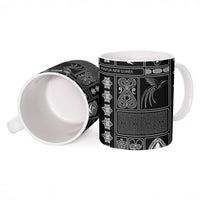Papua New Guinea Heritage Motif Ceramic Mug Black Version LT05 - Polynesian Pride