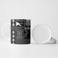 Papua New Guinea Heritage Motif Ceramic Mug Black Version LT05 - Polynesian Pride