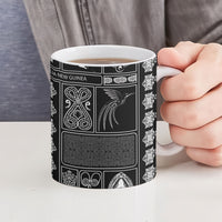 Papua New Guinea Heritage Motif Ceramic Mug Black Version LT05 - Polynesian Pride