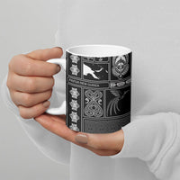 Papua New Guinea Heritage Motif Ceramic Mug Black Version LT05 - Polynesian Pride