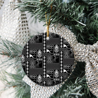 Papua New Guinea Heritage Motif Ceramic Ornament Black Version LT05 - Polynesian Pride