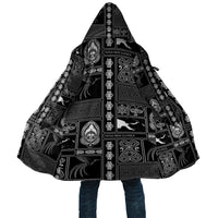 Papua New Guinea Heritage Motif Cloak Black Version LT05 Unisex Black - Polynesian Pride