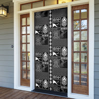 Papua New Guinea Heritage Motif Door Cover Black Version LT05 - Polynesian Pride