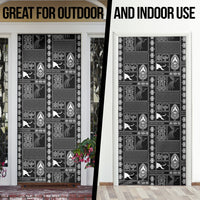 Papua New Guinea Heritage Motif Door Cover Black Version LT05 - Polynesian Pride