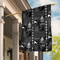 Papua New Guinea Heritage Motif Garden Flag Black Version LT05 House Flag Black - Polynesian Pride
