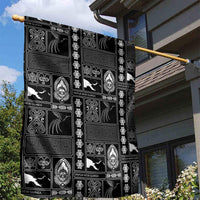 Papua New Guinea Heritage Motif Garden Flag Black Version LT05 - Polynesian Pride