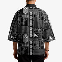 Papua New Guinea Heritage Motif Kimono Black Version LT05 - Polynesian Pride