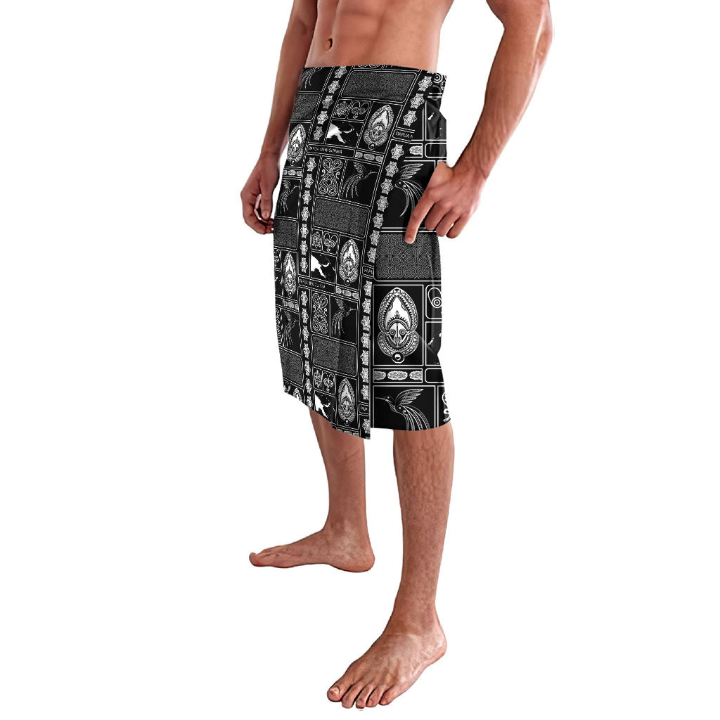 Papua New Guinea Heritage Motif Lavalava Black Version LT05 - Polynesian Pride