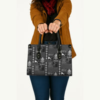 Papua New Guinea Heritage Motif Leather Bag Black Version LT05 - Polynesian Pride