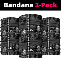Papua New Guinea Heritage Motif Neck Gaiter Black Version LT05 package One Size: 25*50cm Black - Polynesian Pride
