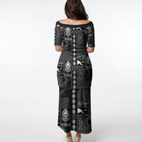 Papua New Guinea Heritage Motif Puletasi Black Version LT05 - Polynesian Pride