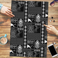 Papua New Guinea Heritage Motif Puzzle Black Version LT05 Black - Polynesian Pride