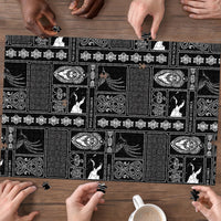 Papua New Guinea Heritage Motif Puzzle Black Version LT05 - Polynesian Pride