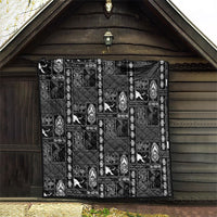 Papua New Guinea Heritage Motif Quilt Black Version LT05 - Polynesian Pride