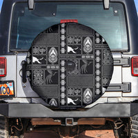 Papua New Guinea Heritage Motif Spare Tire Cover Black Version LT05 Black - Polynesian Pride