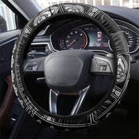 Papua New Guinea Heritage Motif Steering Wheel Cover Black Version LT05 - Polynesian Pride