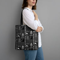 Papua New Guinea Heritage Motif Tote Bag Black Version LT05 - Polynesian Pride