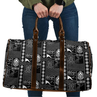 Papua New Guinea Heritage Motif Travel Bag Black Version LT05 Black - Polynesian Pride