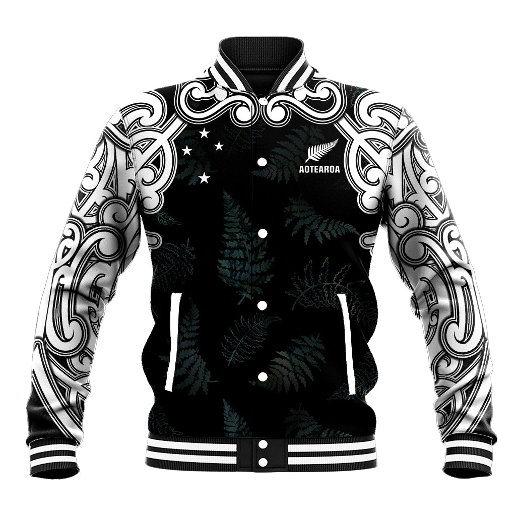 Custom New Zealand Fern Women Rugby Baseball Jacket Maori Pattern