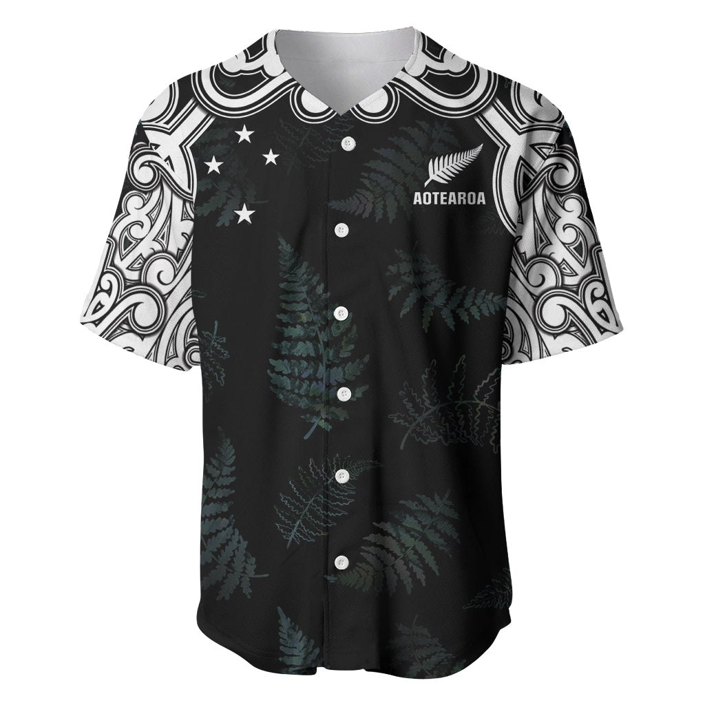 Custom New Zealand Fern Women Rugby Baseball Jersey Maori Pattern