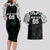 Custom New Zealand Fern Women Rugby Couples Matching Long Sleeve Bodycon Dress and Hawaiian Shirt Maori Pattern