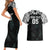 Custom New Zealand Fern Women Rugby Couples Matching Short Sleeve Bodycon Dress and Hawaiian Shirt Maori Pattern