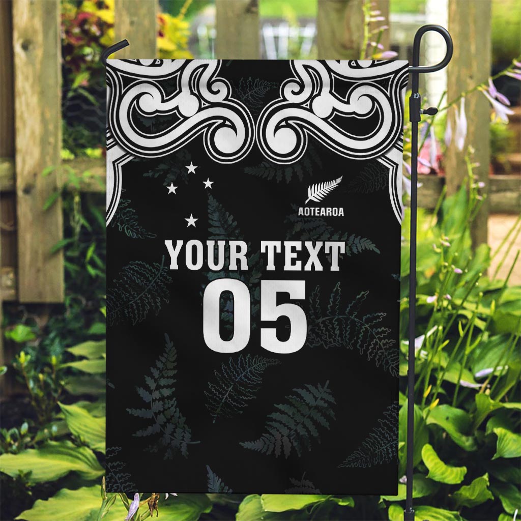 Custom New Zealand Fern Women Rugby Garden Flag Maori Pattern