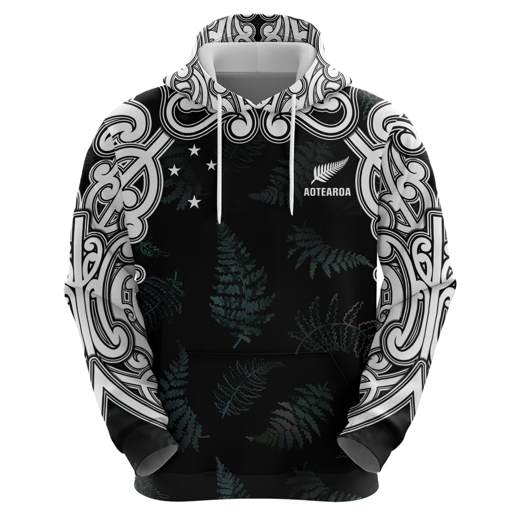 Custom New Zealand Fern Women Rugby Hoodie Maori Pattern