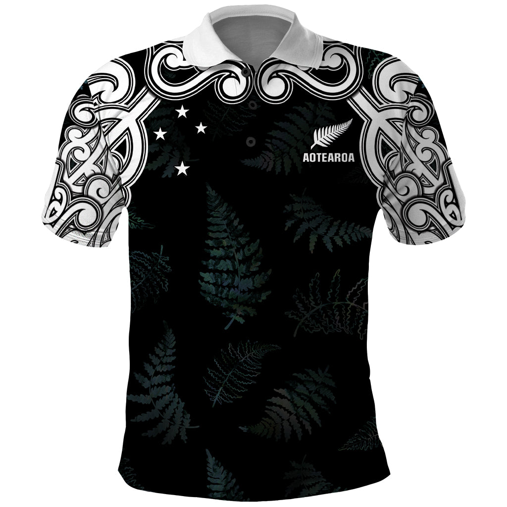 Custom New Zealand Fern Women Rugby Polo Shirt Maori Pattern