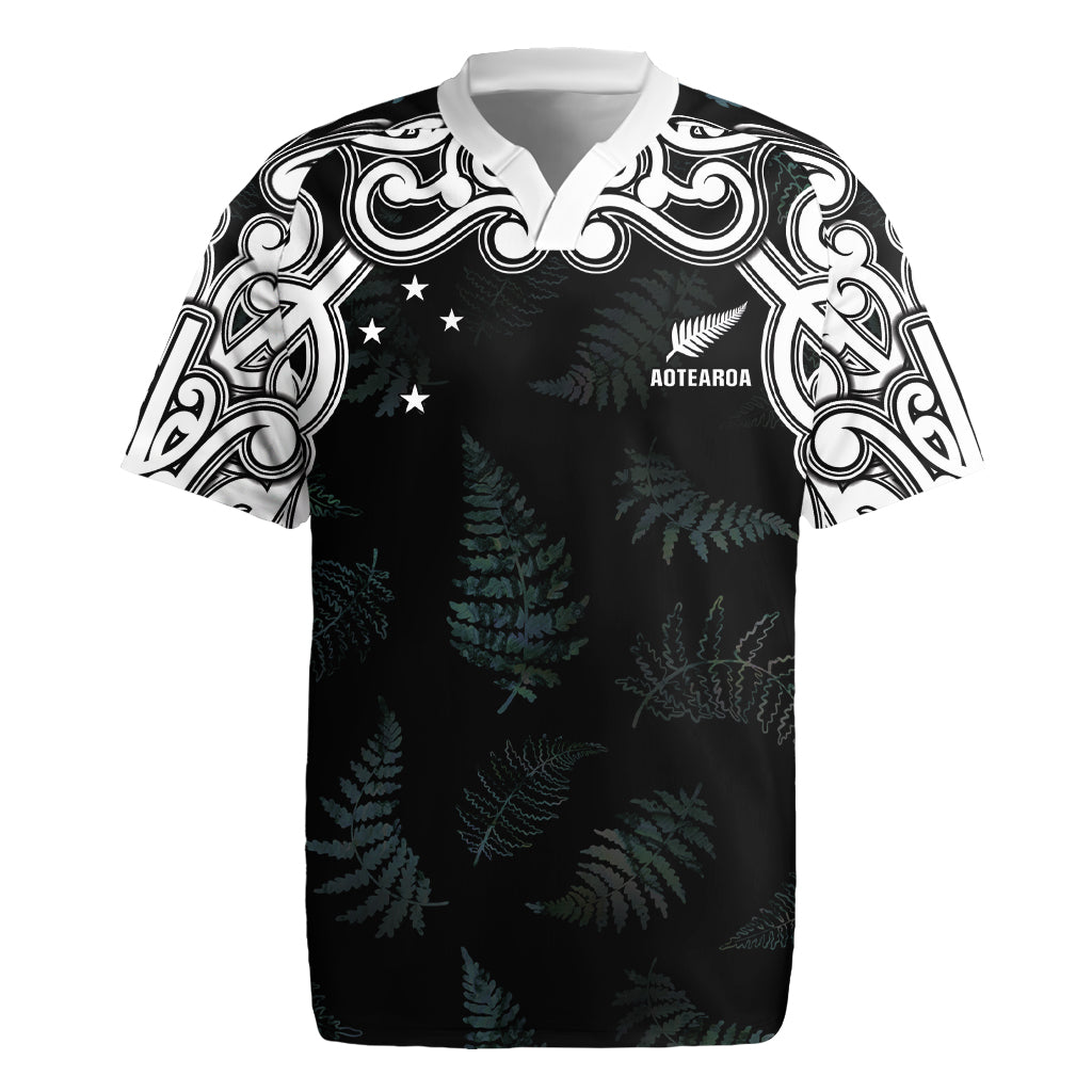 Custom New Zealand Fern Women Rugby Rugby Jersey Maori Pattern