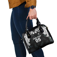 Custom New Zealand Fern Women Rugby Shoulder Handbag Maori Pattern