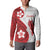 Samoa Teuila 2024 Button Sweatshirt Samoan Siapo Pattern Red Version