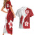 Samoa Teuila 2024 Couples Matching Short Sleeve Bodycon Dress and Hawaiian Shirt Samoan Siapo Pattern Red Version