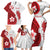 Samoa Teuila 2024 Family Matching Short Sleeve Bodycon Dress and Hawaiian Shirt Samoan Siapo Pattern Red Version