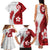 Samoa Teuila 2024 Family Matching Tank Maxi Dress and Hawaiian Shirt Samoan Siapo Pattern Red Version