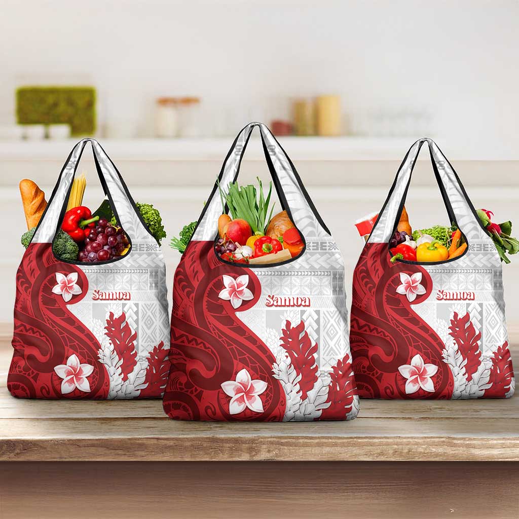 Samoa Teuila 2024 Grocery Bag Samoan Siapo Pattern Red Version LT05 3-pack One Size Red - Polynesian Pride