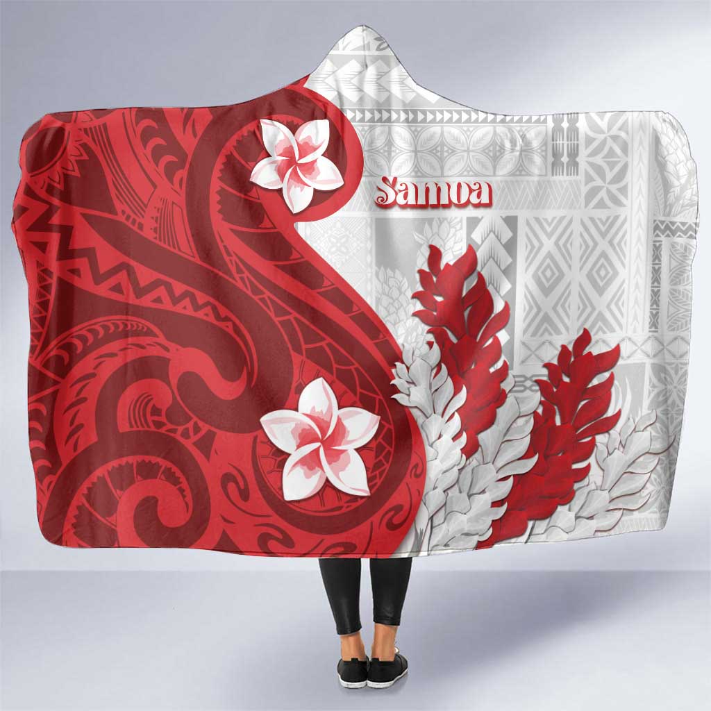 Samoa Teuila 2024 Hooded Blanket Samoan Siapo Pattern Red Version