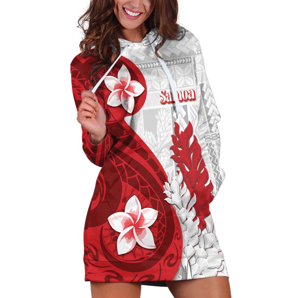 Samoa Teuila 2024 Hoodie Dress Samoan Siapo Pattern Red Version