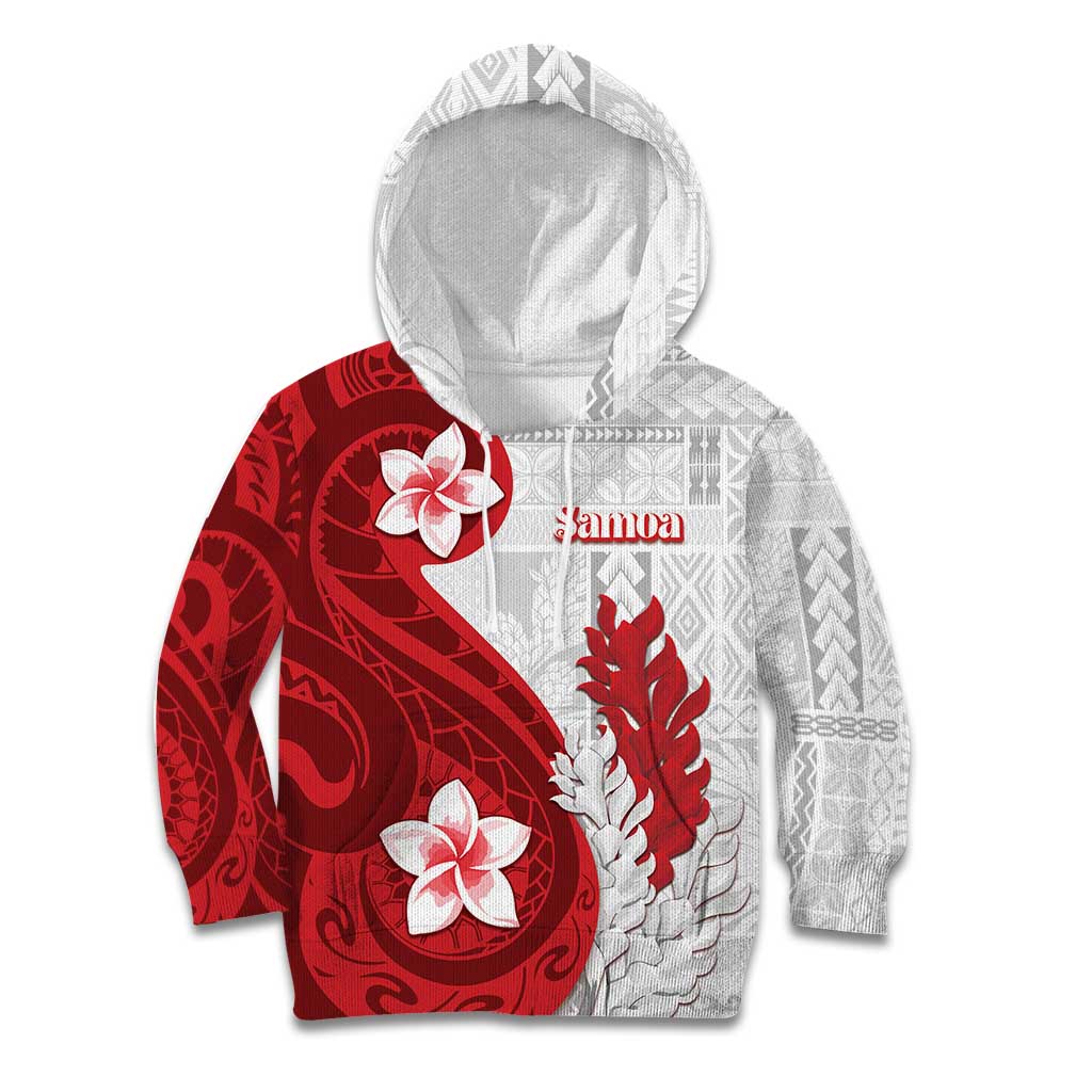 Samoa Teuila 2024 Kid Hoodie Samoan Siapo Pattern Red Version