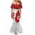 Samoa Teuila 2024 Mermaid Dress Samoan Siapo Pattern Red Version