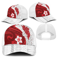 Samoa Teuila 2025 Mesh Trucker Cap Samoan Siapo Pattern Red Version - Polynesian Pride